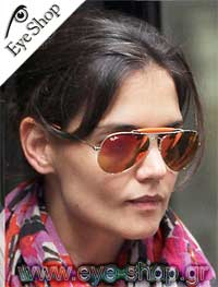 Katie Holmes wearing Rayban aviator sunglasses